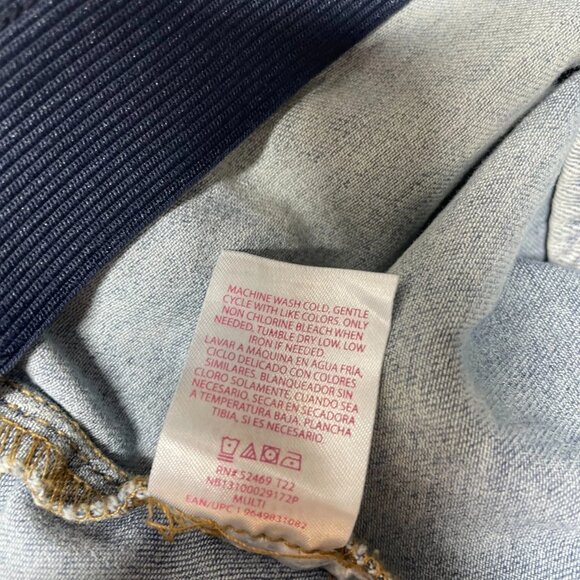 No Boundaries Womens Blue Butterfly Print High Rise Pull-On Flare Jeans Size L - Picture 5 of 10